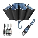 QWB Inverted Umbrella with Auto Open Close Windproof Compact Travel