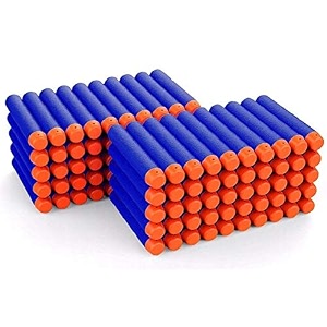 qweezer 120 pcs bullet foam dart  bullets for nerf n-strike elite guns  120-pieces blue