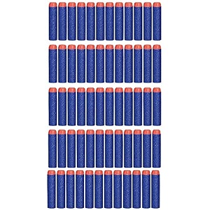 qweezer 50 pcs plastic soft foam darts  bullets for blaster toy guns  50-pieces blue