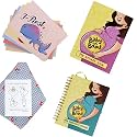 QWIRK Pregnancy Journal Gift Set - 280-Page Guided Memory Book with Stickers, Mood Cards &amp; Wooden Frame - Baby Swaddle, Milestone Tracker &amp; Keepsake Kit for Expecting Moms