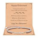 QWNHONEY Waves of Life Bracelet Inspirational Birthday Gifts for Bestie Sister 16th 18th 21st 30th 40th 50th 60th Birthday Gifts for Women