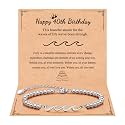 QWNHONEY Waves of Life Bracelet Inspirational Birthday Gifts for Bestie Sister 16th 18th 21st 30th 40th 50th 60th Birthday Gifts for Women