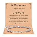 QWNHONEY Waves of Life Bracelet Inspirational Birthday Gifts for Bestie Sister 16th 18th 21st 30th 40th 50th 60th Birthday Gifts for Women