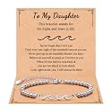 QWNHONEY Waves of Life Bracelet Inspirational Birthday Gifts for Bestie Sister 16th 18th 21st 30th 40th 50th 60th Birthday Gifts for Women