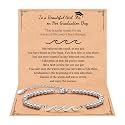 QWNHONEY Waves of Life Bracelet Inspirational Birthday Gifts for Bestie Sister 16th 18th 21st 30th 40th 50th 60th Birthday Gifts for Women
