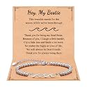 QWNHONEY Waves of Life Bracelet Inspirational Birthday Gifts for Bestie Sister 16th 18th 21st 30th 40th 50th 60th Birthday Gifts for Women