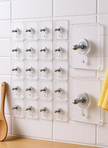qxore screw hooks for wall heavy duty self adhesive wall hanging kitchen 20 pack hook 20