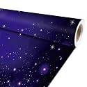 Qyeahkj Outer Space Bulletin Board Paper Roll Galaxy Bulletin Board Background Paper Fade Resistant Blue Night Sky Poster for Art Craft Classroom Supplies17.7in x 20ft