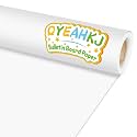 Qyeahkj White Bulletin Board Paper Roll White Bulletin Board Background Paper Fade Resistant Classroom Decoration Poster Art Craft Home Wall Education Decoration Supplies 17.7in x 20ft