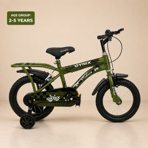 qynix 14t armygreen kids bicycle for 2-5 years with training wheels 14 t inch bmx cycle