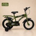 QYNIX 14T ARMYGREEN KIDS BICYCLE FOR 2-5 YEARS WITH TRAINING WHEELS 14 T (inch) BMX Cycle
