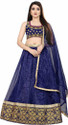 R&H COMAPANY Embroidered Semi Stitched Lehenga Choli (Blue)