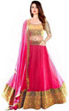 R&H COMAPANY Embroidered Semi Stitched Lehenga Choli (Pink)