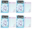 R H LIFESTYLE Cute Sticky Notes Set Baby RABIT Mini Clipboard with Weekly Plan Aesthetic Notepad for Writing Office Stationery Sticky Notes Pad Pink Pack of 4