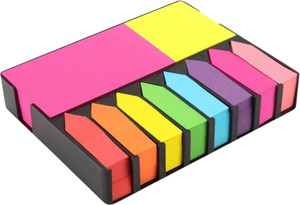 r h lifestyle sticky notes 200 sheets sticky note memo pad bright neon colors with 4 sticky note pad and 8 page marker arrow flags 10 colors