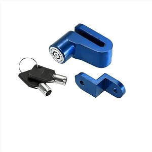 anti theft heavy duty wheel disc brake lock security for re clasicmeteor 350rebornhimalayan cbheror15 all disc bike etc blue