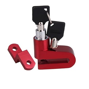 anti theft heavy duty wheel disc brake lock security for re clasicmeteor 350rebornhimalayan cbheror15 all disc bike etc red