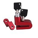 Anti Theft Heavy Duty Wheel Disc Brake Lock Security for RE Clasic,Meteor 350,Reborn,Himalayan, CB,Hero,R15, All disc Bike etc. (Red)