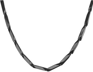 r jewels black rice design neck chain for men  boys titanium plated stainless steel chain