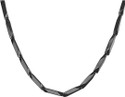 R JEWELS Black Rice Design Neck Chain For Men & Boys Titanium Plated Stainless Steel Chain