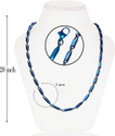 R JEWELS Blue Rice Design Neck Chain For Men & Boys Titanium Plated Stainless Steel Chain