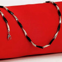 R JEWELS Multicolour Rice Design Neck For Men & Boys Titanium Plated Stainless Steel Chain