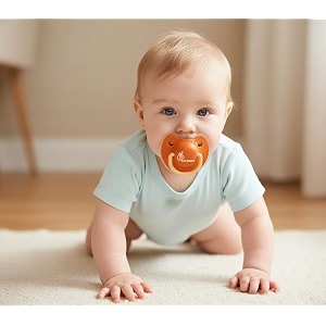 r for rabbit baby tusky pacifier ultra light soft silicone nipple orthodontic design bpa-free for kids of 6 months largeorange