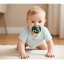 R for Rabbit Baby Tusky Pacifier Ultra Light Soft Silicone Nipple, Orthodontic Design, BPA-Free for Kids of 6 Months +|Large|Green