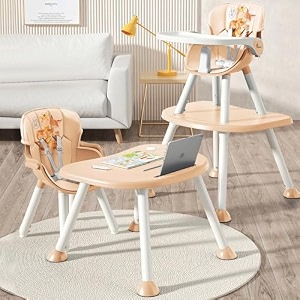 r for rabbit cherry berry safari baby high chair 3 in 1 convertible high chair cum booster seat baby feeding chair study table for toddlers from 6 months to 7 years beige