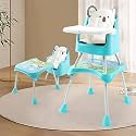 R for Rabbit Cherry Berry Grand Baby High Chair, 4 in 1 Convertible High Chair Cum Booster Seat, Baby Feeding Chair, Toddlers from 6 Months-7 Years, Study Table &amp; Booster Chair (Teddy Green)