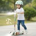 R for Rabbit Road Runner Blaze Kids Scooter, Height Adjustable PU LED Wheels Kick Scooter