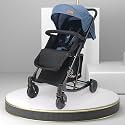 R for Rabbit Rock N Roll Stroller Compact Travel Friendly Pram for Baby, Stroller Turn Rocker for Baby, Kids Pram & Strollers, Prams for Boys & Girls of 0 to 3 Years (Black Blue)