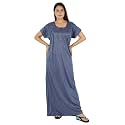 Women Cotton Solid Maxi Nighty