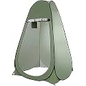 Polyester Cloth Changing Toilet Tent Pop Up Portable Foldable Privacy Outdoor Tent For Outdoor Dressing Changing Room, Camping And Hiking (Armygreen), 1 Person