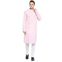 R VASUDEV Solid Cotton Kurta Churidhar Set