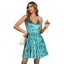 R.Vivimos Women's Crushed Velvet Swing Skater Mini Dress