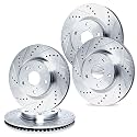 R1 Concepts Front and Rear Brake Rotors Fits 2020-2026 Tesla Y