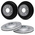R1 Concepts Front Rear Brake Rotors and Drum Fits 2006-2008 Chevrolet HHR