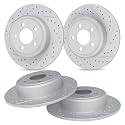 R1 Concepts Front and Rear Brake Rotors Fits 2020-2025 Tesla Y