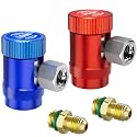 HTOMT R1234yf Adapter,Adjustable R1234yf Quick Couplers Adapter,Air Conditioning Line Repair Tools High/Low Side Connectors R1234yf Quick Coupler Kit,r-1234yf Adapter Set of 2