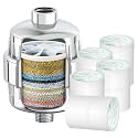 R7 Shower Filter with 5 Replacement Cartridge, Improve your skin and hair