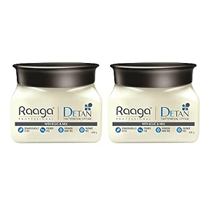 raaga professional de-tan tan removal cream kojic amp milk  500 gm  pack of 2