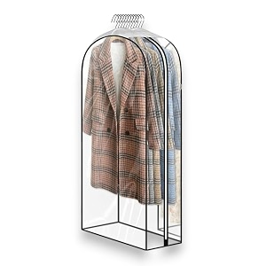 raahii clear clothes bag with hanger for blazer cover coat covers with zip for wardrobe storage of suitjacket cover garmentssareeshirt pant organizer dresslong coat cover pack of 1
