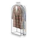 RAAHII clear clothes bag with hanger for Blazer cover, coat covers with zip for wardrobe storage of suit,jacket cover, garments,saree,shirt pant organizer (Dress/long coat cover, Pack of 1)