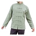 RaanPahMuang Thick Muang Cotton Chinese Jacket Shirt Mandarin Frog Button Front