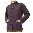 RaanPahMuang Thick Muang Cotton Chinese Jacket Shirt Mandarin Frog Button Front