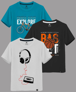 raax boys printed pure cotton regular t shirt