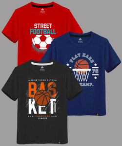 raax boys printed pure cotton regular t shirt