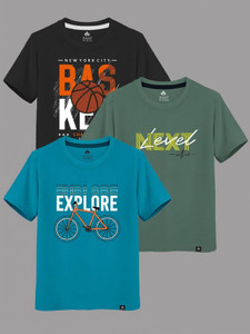 raax boys printed pure cotton regular t shirt