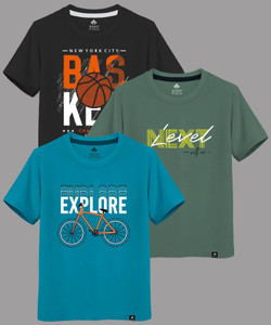 raax boys printed pure cotton regular t shirt